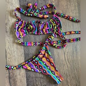 Strawberry milk mob bikini set size L